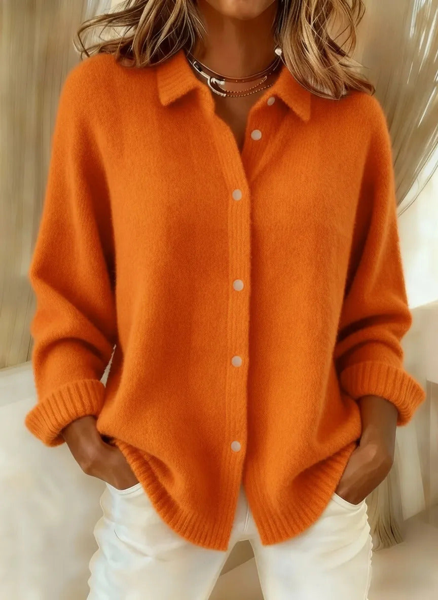 Women's cardigan sweater autumn and winter coat