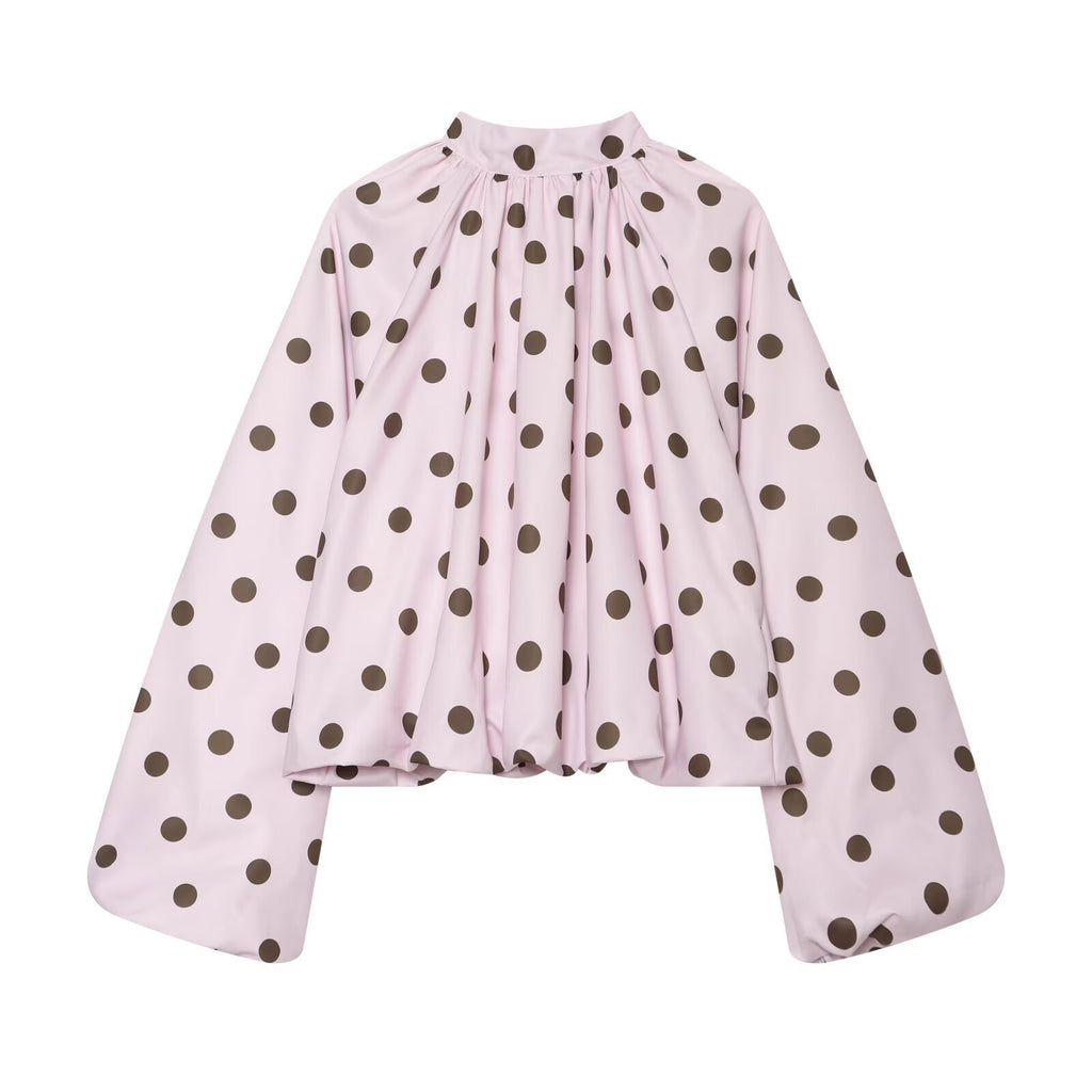 Polka dot back bow design open top