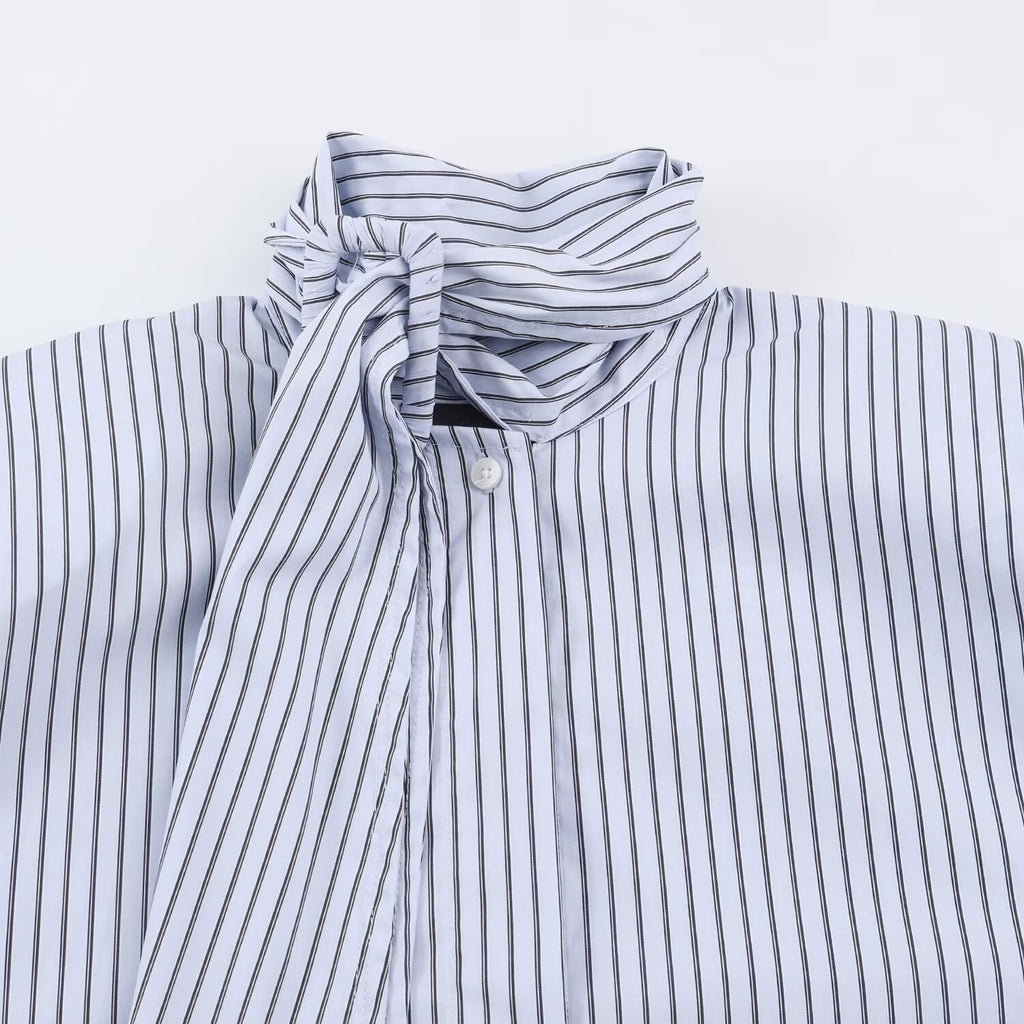 Striped buckle shirt