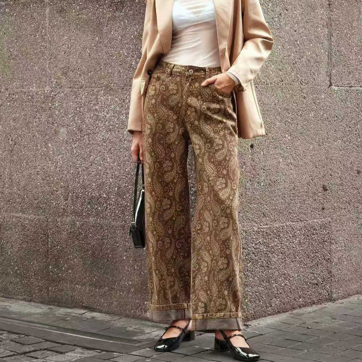 Straight tube slimming women's pants