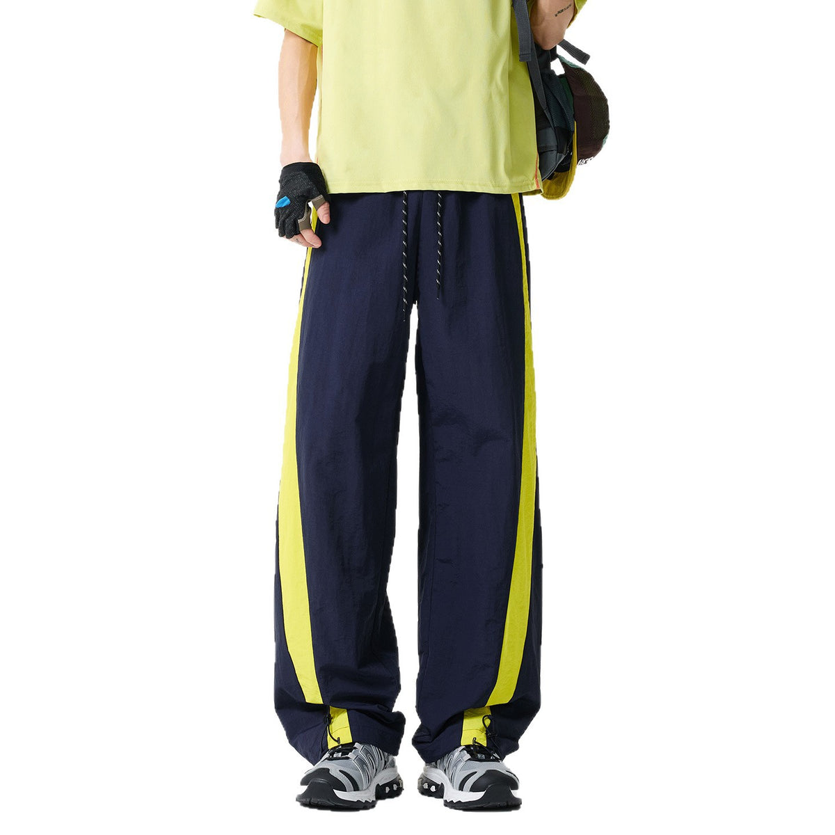 Sporty Summer Spring Lightweight Straight Loose Long Pants Men's Versatile Trendy Casual Trousers