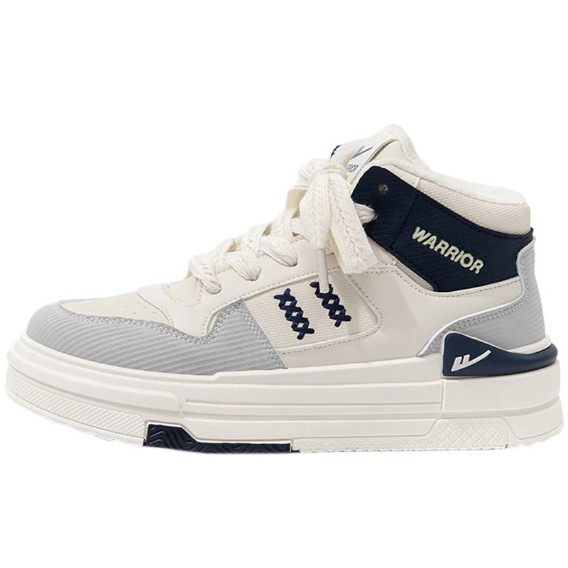 Color blocked high cut thick soled shoes for casual wear