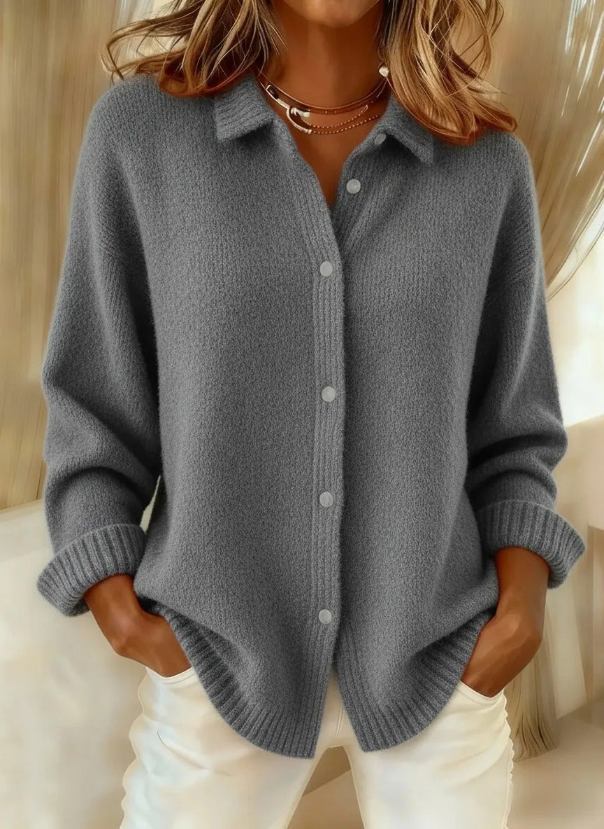 Women's cardigan sweater autumn and winter coat
