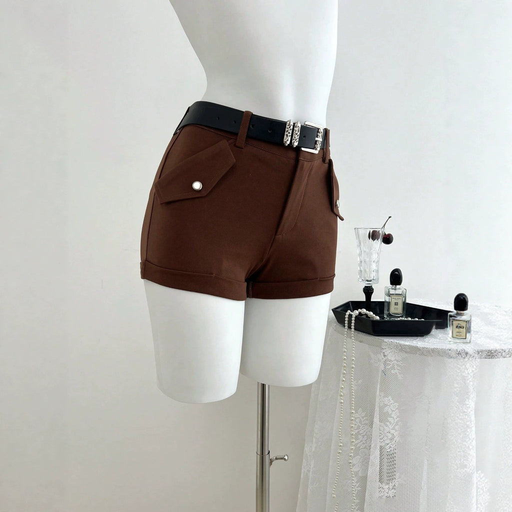 Low waist slimming and hip hugging women's shorts