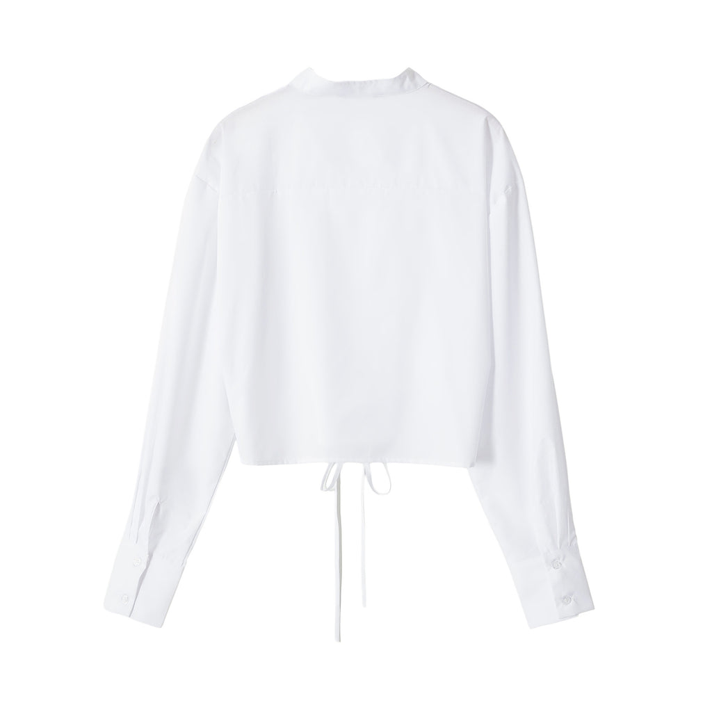 Long sleeved lace up shirt
