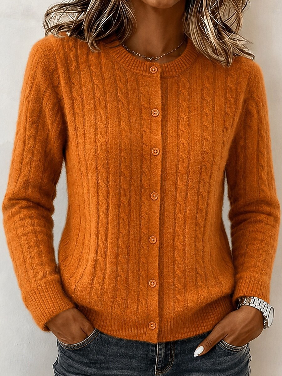 Fried Dough Twists Knitted Cardigan Twisted Coat Women