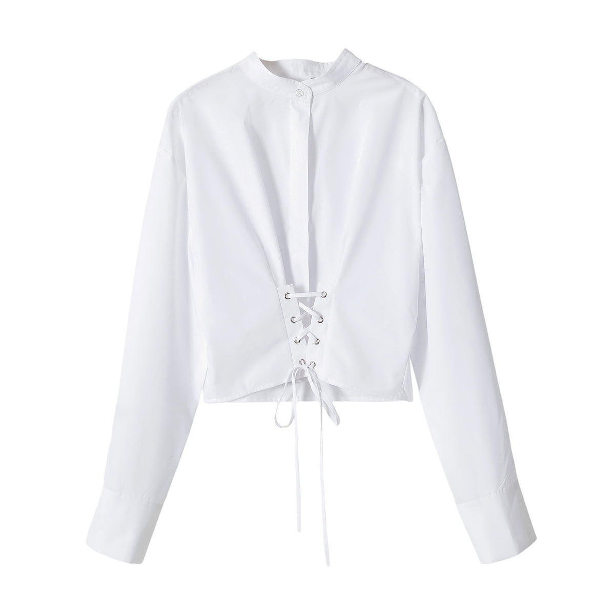 Long sleeved lace up shirt