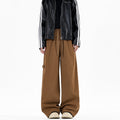 Knife Pants Men's Casual Loose Wide Leg Straight Cut Trousers