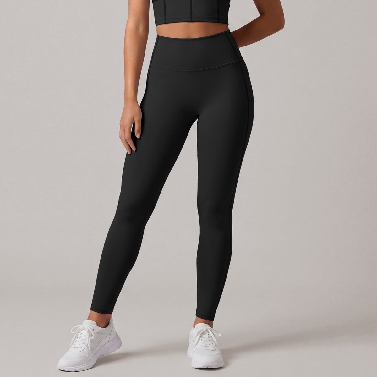 Fitness High-Waisted 9-inch Yoga Pants for Women, Summer Workout Tights, Butt-Lifting Running Leggings, Bodycon Gym Pants