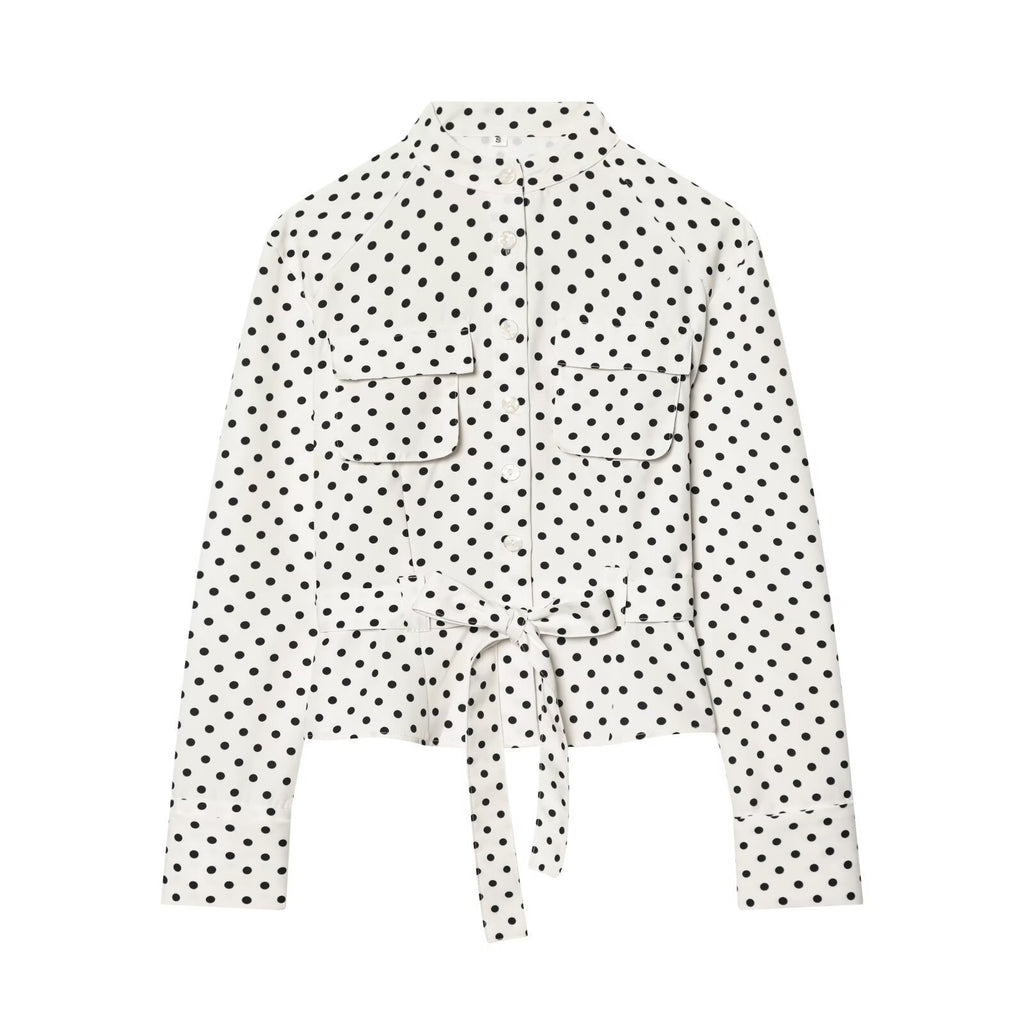 Polka dot shirt style top
