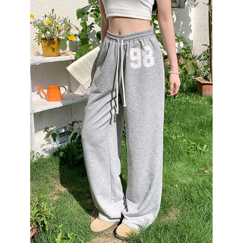Vintage Casual Pants Men Loose Drape Wide Leg Versatile Long Trousers