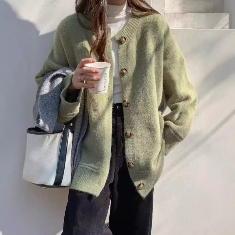 Sweater for Women, Loose Oversized Mid-Length Solid Color Open Front Coat