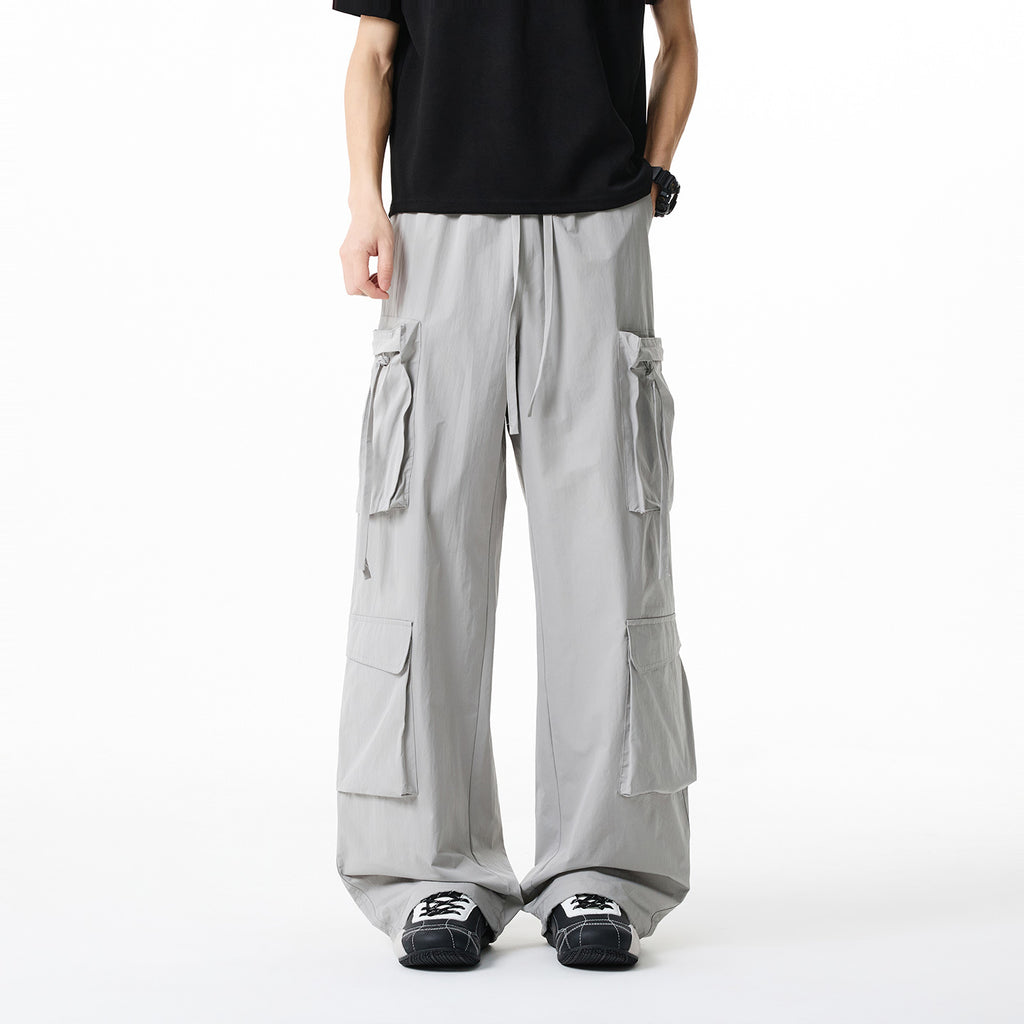 Waterproof Mountain Style Tactical Cargo Pants for Men, Trendy Straight Loose Casual Sports Trousers