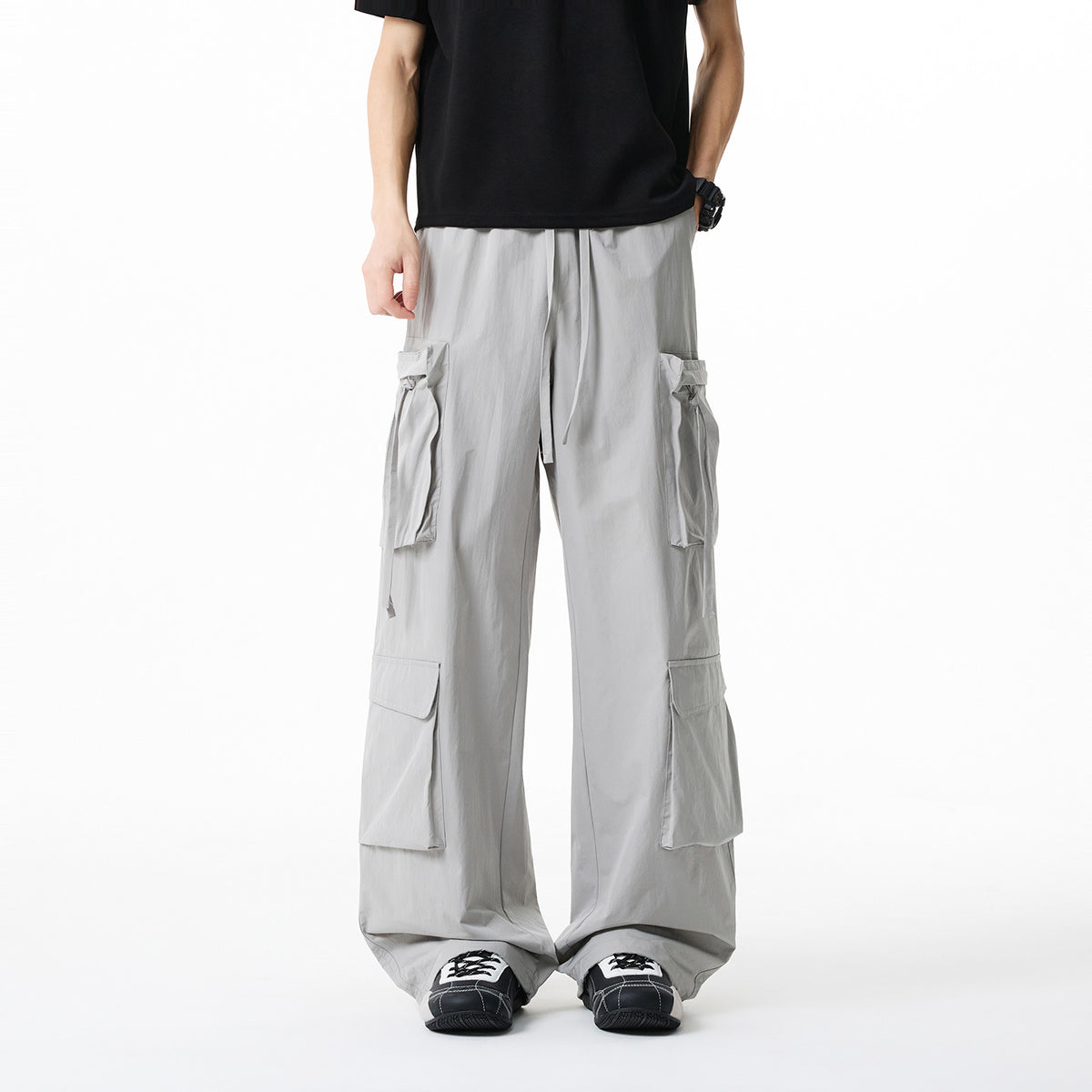 Waterproof Mountain Style Tactical Cargo Pants for Men, Trendy Straight Loose Casual Sports Trousers