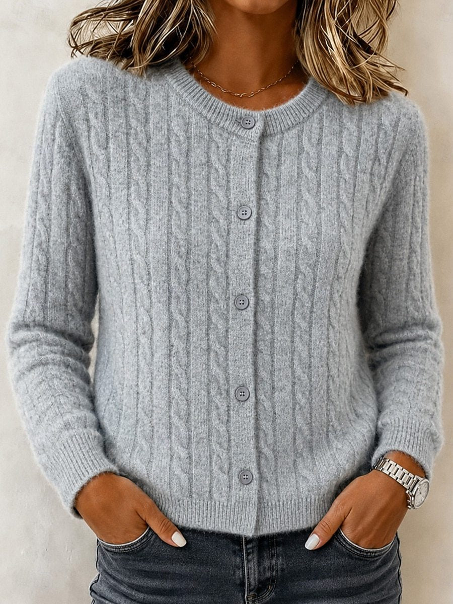 Fried Dough Twists Knitted Cardigan Twisted Coat Women