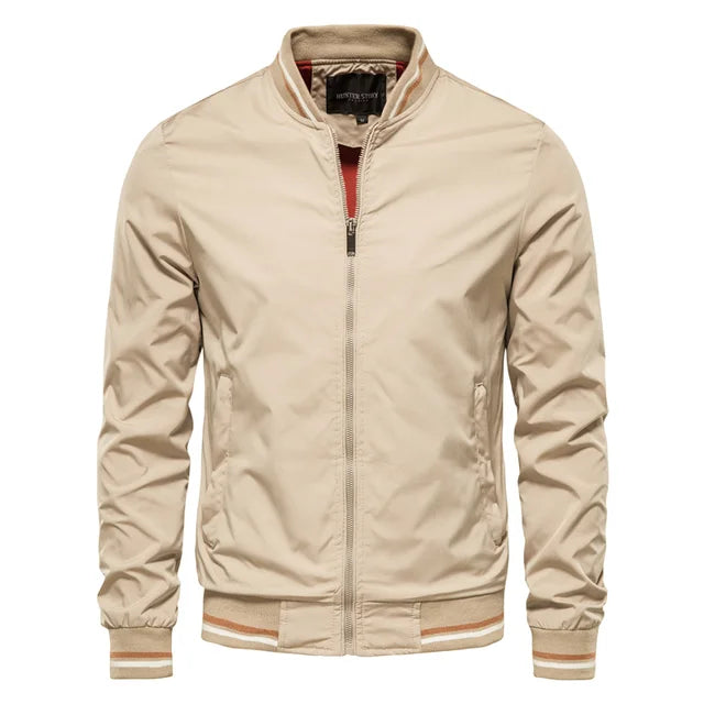 Brand Print Baseball Jacket Men Casual Stand Collar Bomber Mens Jackets Autumn High Quality Slim Fit Jackets For Men