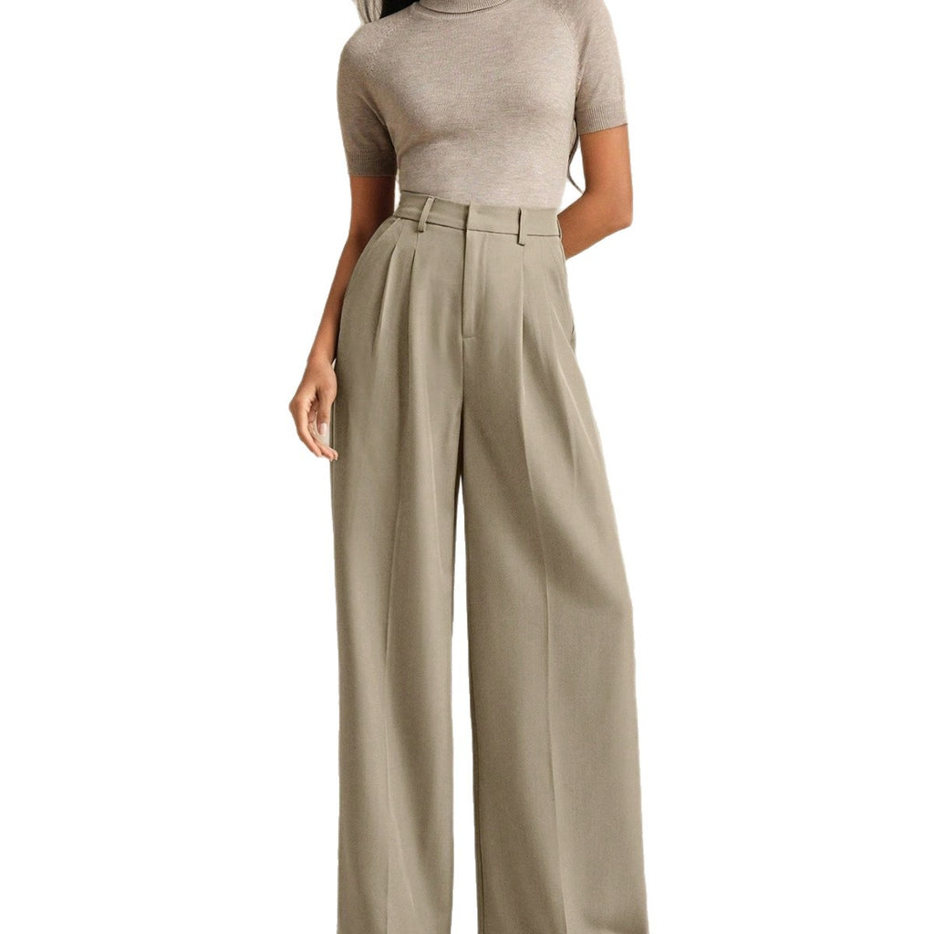 Loose straight leg suit pants