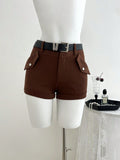 Low waist slimming and hip hugging women's shorts