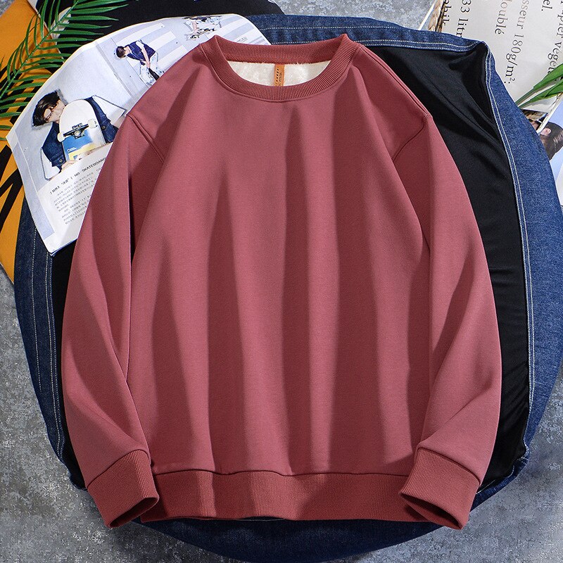 Spring Autumn New Mens Hoodie Casual Cotton Fleece Long Sleeve Men Sweatshirt Round Neck Multicolor Fashion Loose Tops 5XL