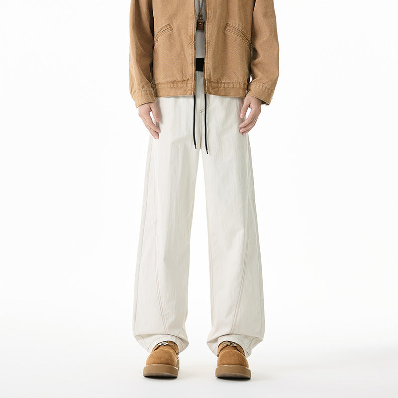 Men's Spring and Autumn Cargo Pants, Loose Fit, Casual Outdoor Sport Hiking Fitness Commute Fashion Brand Quick-Dry Pants, Versatile