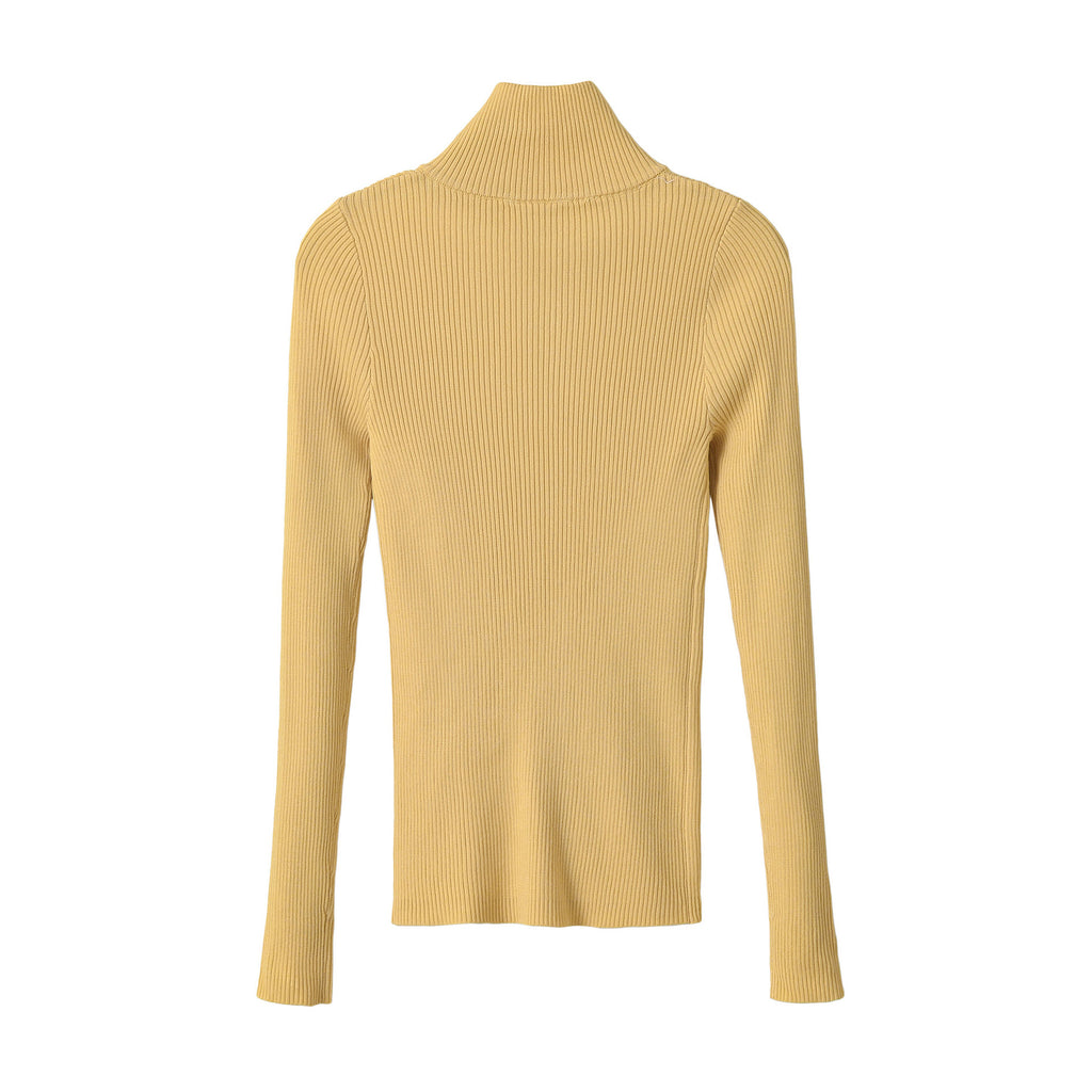 Stand up collar slim fit top