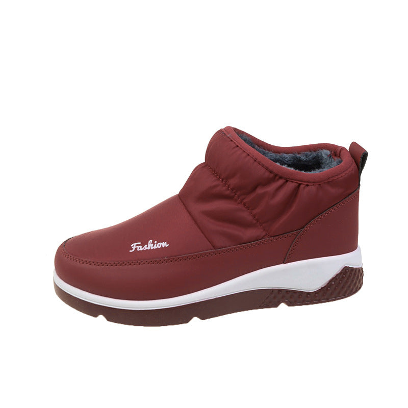 new short snow boots for women large size winter new canvas lined thick warm large size women's boots cotton shoes