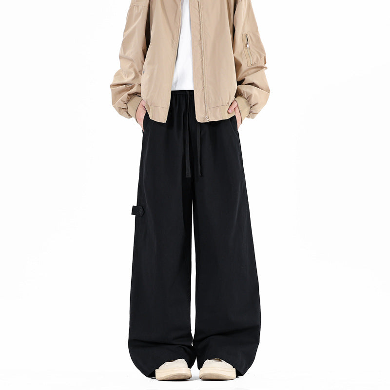 Knife Pants Men's Casual Loose Wide Leg Straight Cut Trousers