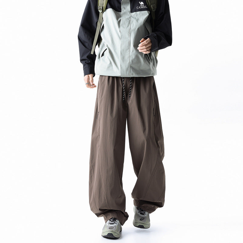 Men's  Straight Leg Loose Cargo Pants Utility Trousers Casual Pants Long Pants