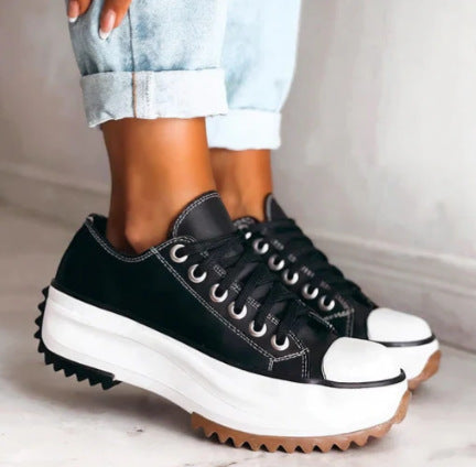 Low cut thick soled canvas shoes for women canvas thick soled canvas shoes