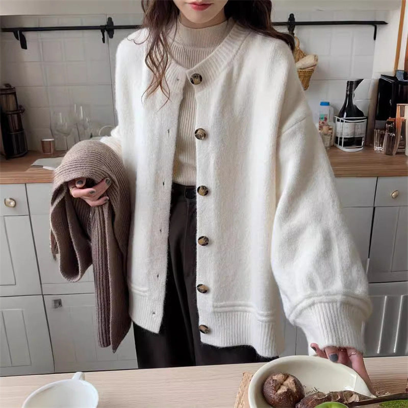 Sweater for Women, Loose Oversized Mid-Length Solid Color Open Front Coat