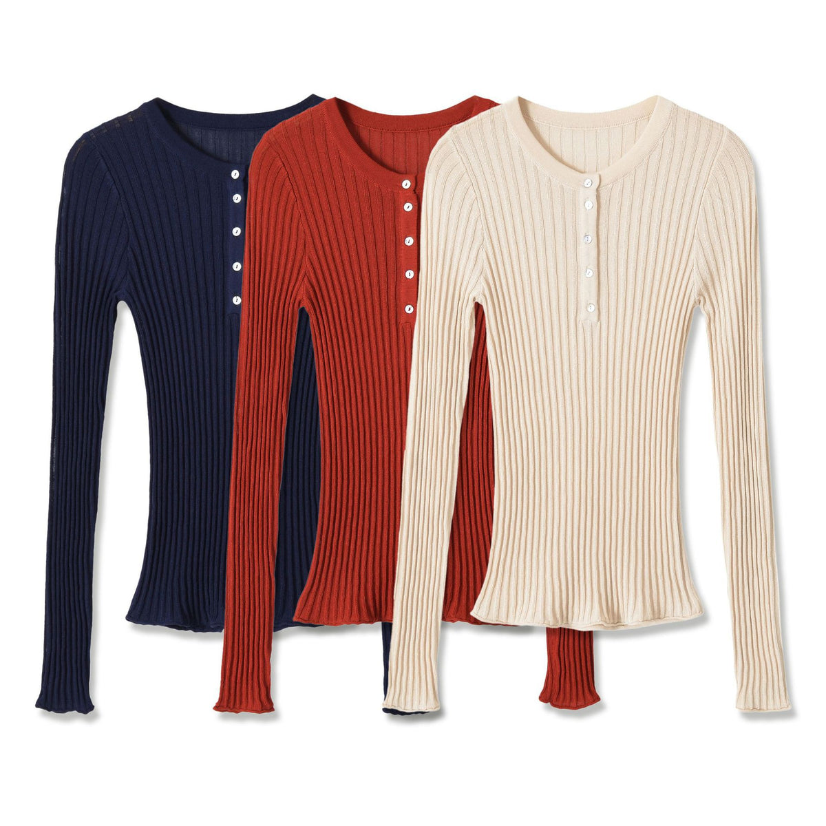 Long sleeved round neck top