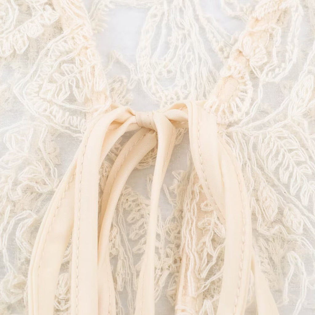 Lace flared sleeve top