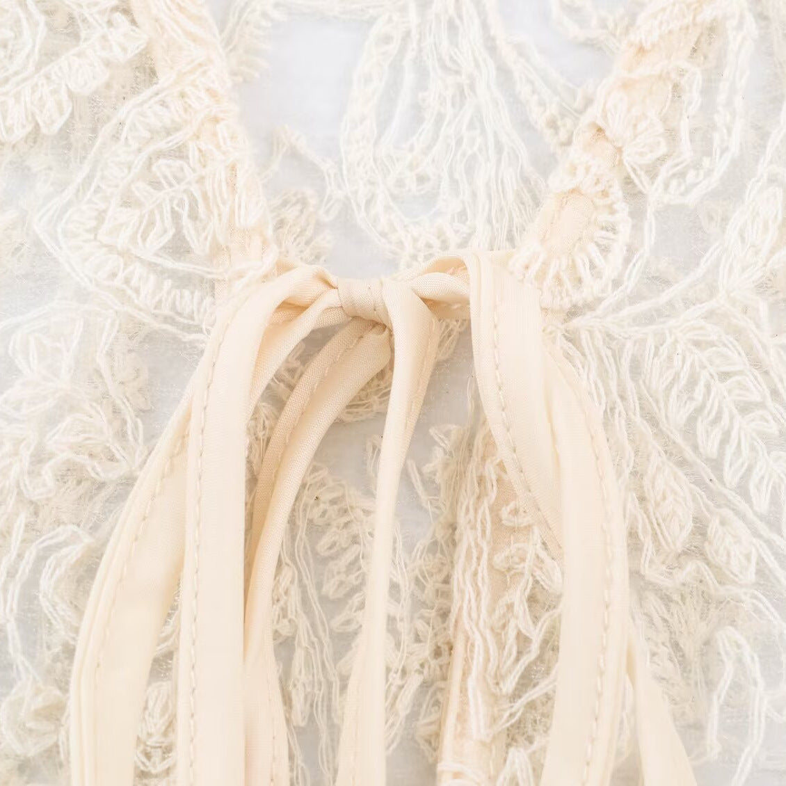 Lace flared sleeve top