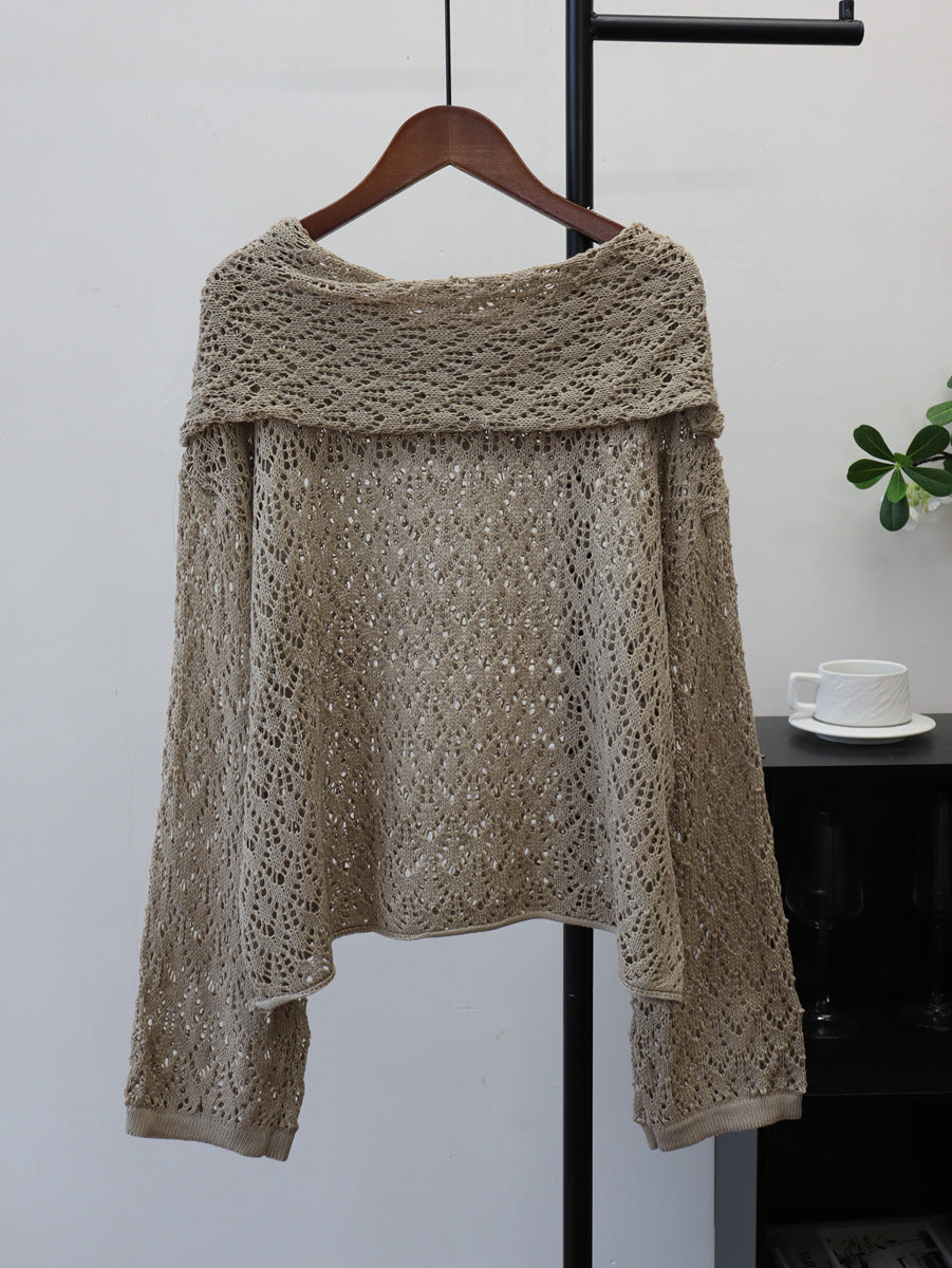 Loose hollow sweater