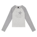 Star printed raglan sleeves with long sleeves for women