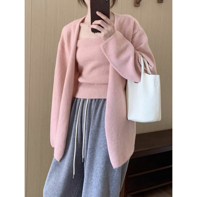 Sleeveless Tank Top Two-Piece Set, Elegant and Youthful Sweater