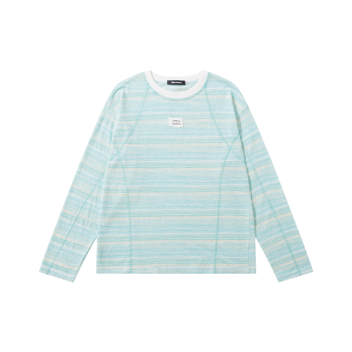 Loose and versatile striped long sleeved T-shirt for women's casual wear