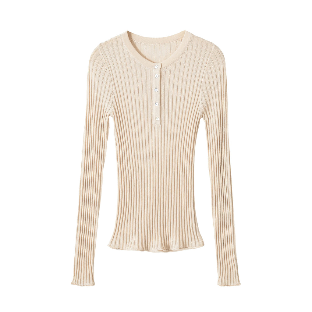 Long sleeved round neck top
