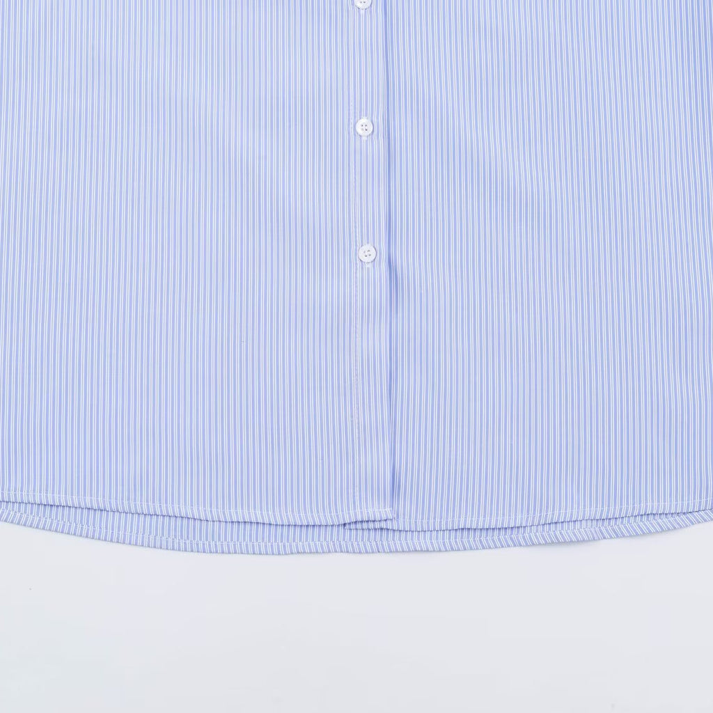 Lace striped long sleeved shirt