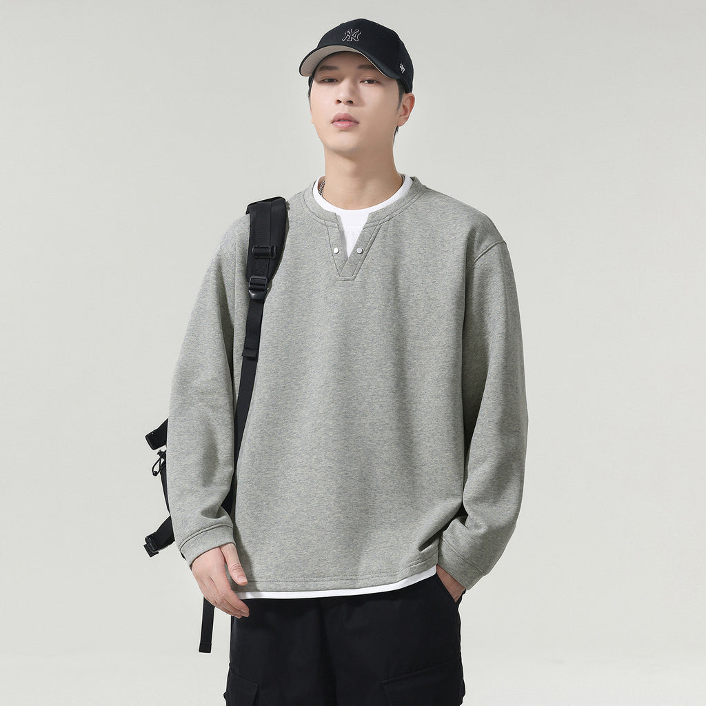 Men's  Long Sleeve Henley Layered Top