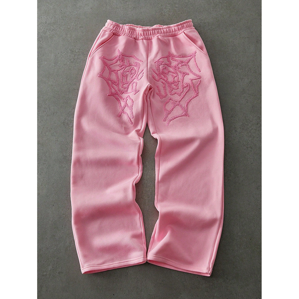 Street Retro Straight Leg Casual Pants Men Spring Autumn New Loose Wide Leg Floor-Length Trousers