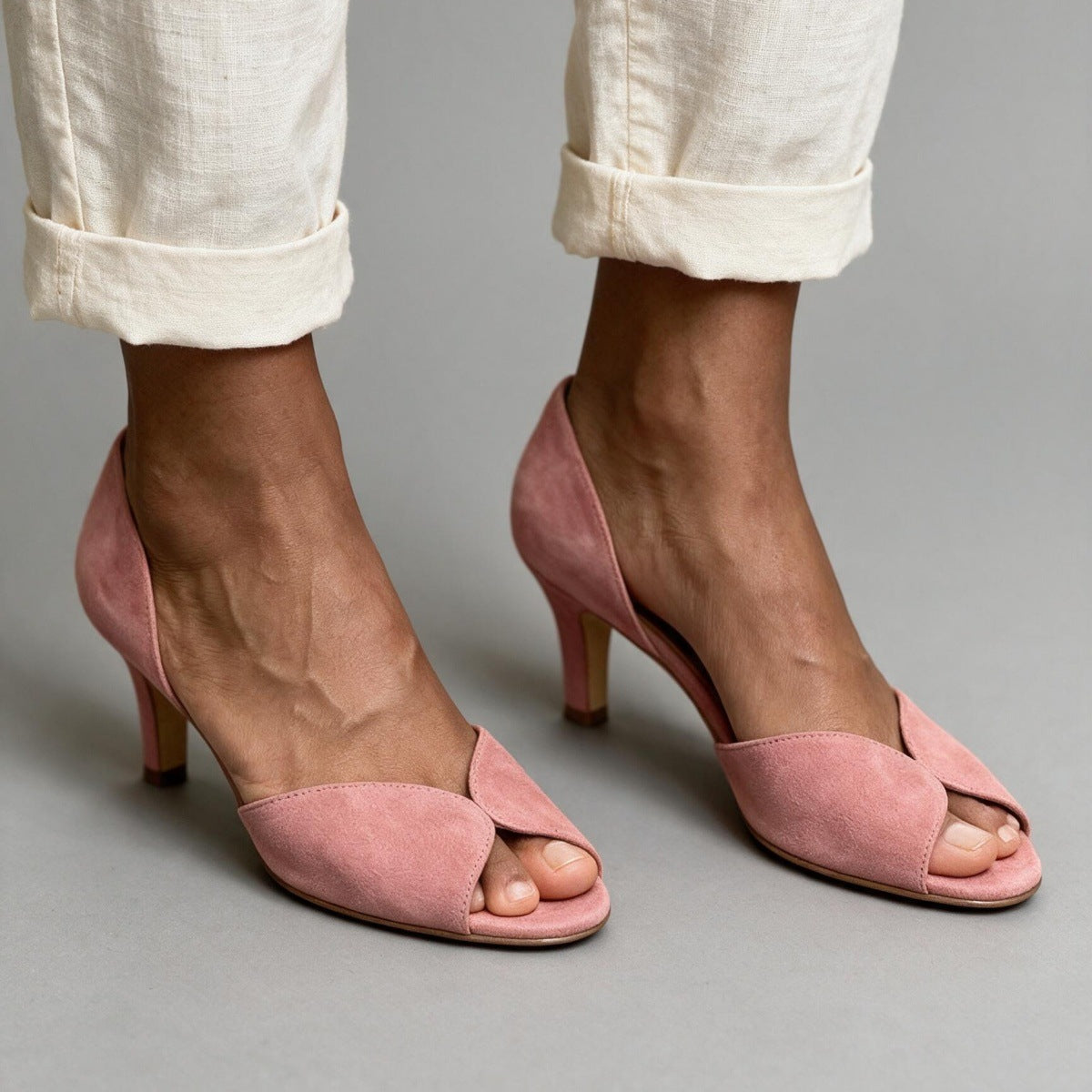 Made to order ships in 3–5 days Golden fish mouth slim heel high-heeled open toed sandals for women