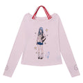 Hanging neck off shoulder long sleeved base T-shirt