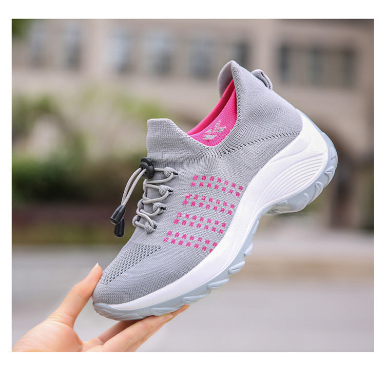 Trendy Mesh Knit SneakersSlip-On Shoes, Breathable Athletic Shoes