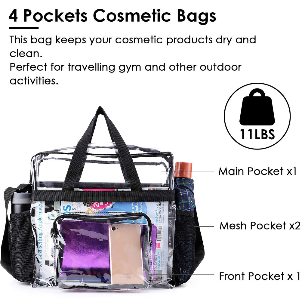 Clear Crossbody Bag Stadium Approved See-Through