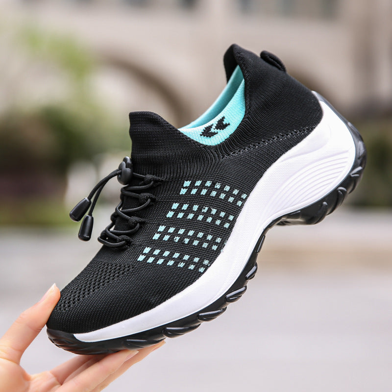 Trendy Mesh Knit SneakersSlip-On Shoes, Breathable Athletic Shoes