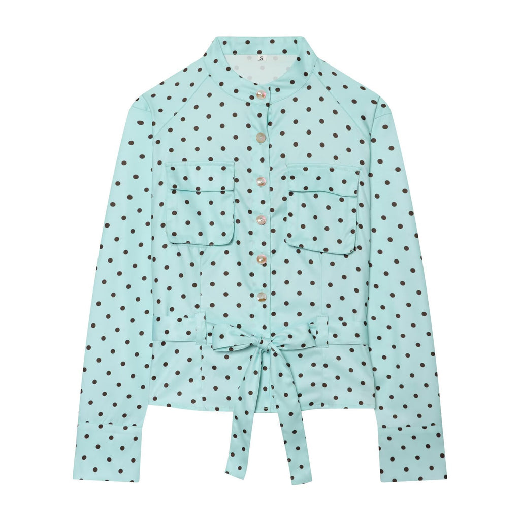 Polka dot shirt style top
