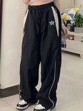 Loose high waisted drawstring pants