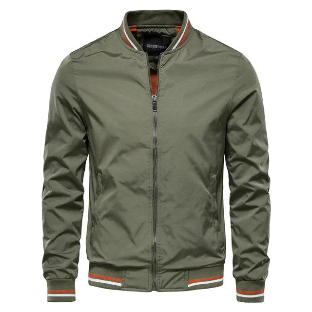 Brand Print Baseball Jacket Men Casual Stand Collar Bomber Mens Jackets Autumn High Quality Slim Fit Jackets For Men