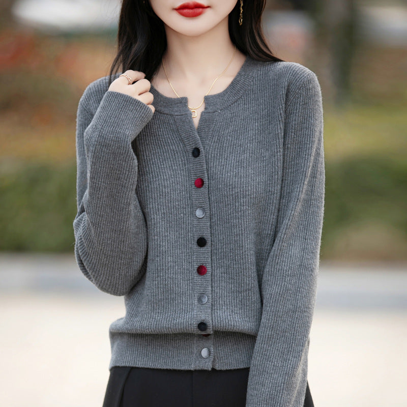 Women's Jacket Slim Fit Base Layer Sheath Neck Sweater